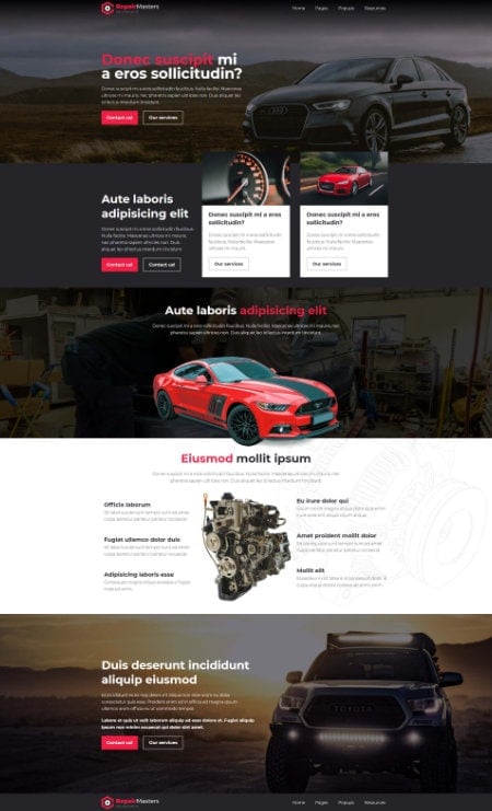 Katka Pro Mechanic - Landing page