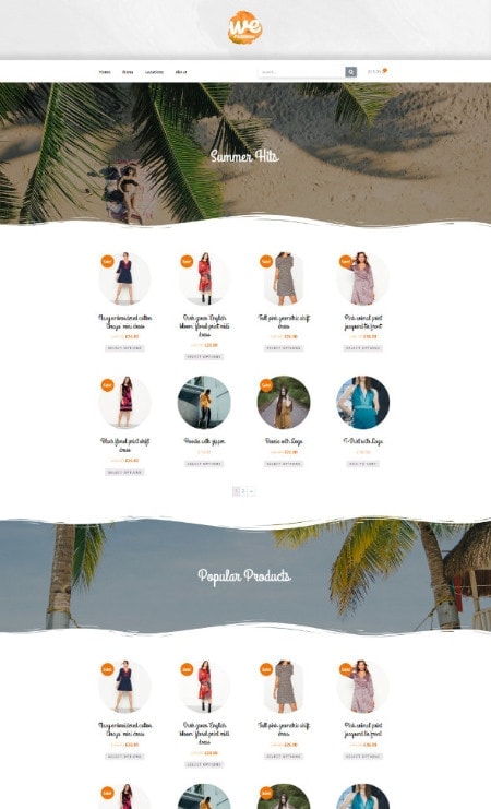 Katka Pro WooCommerce Fashion Summer Edition - Elementor Shop front page template