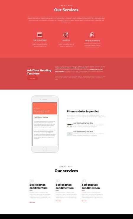 Katka Portfolio Elementor page template - Our services